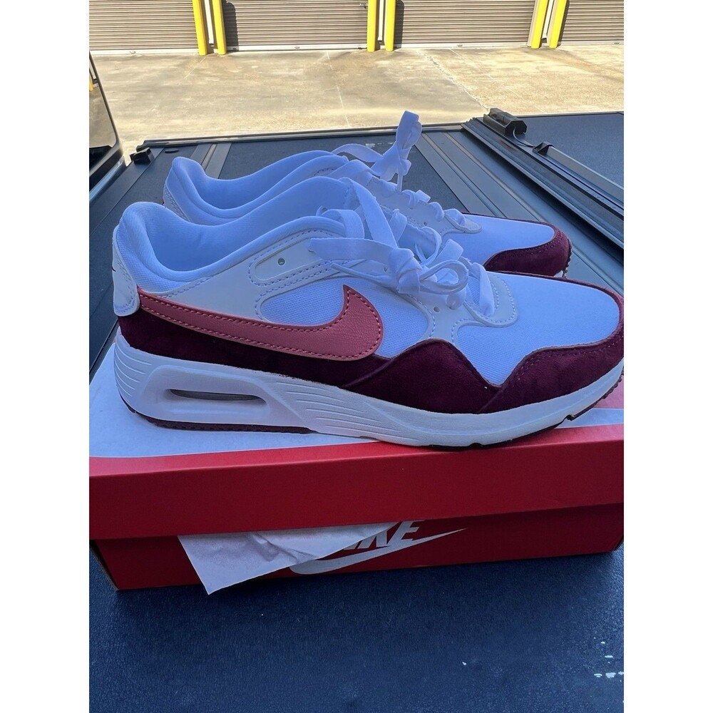 Nike Womens Air Max Sc Sneaker Running FJ3242 100 Size 6.5 White/Maroon Suede - Picture 10 of 10